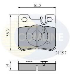 COMLINE Set placute frana, frana disc MERCEDES E-CLASS (W124) (1993 - 1995) COMLINE CBP0226