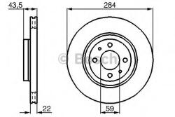 Bosch Disc frana FIAT QUBO (225) (2008 - 2016) BOSCH 0 986 479 B49