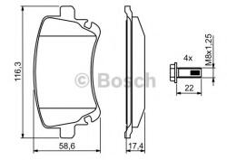 Bosch Set placute frana, frana disc AUDI A6 (4F2, C6) (2004 - 2011) BOSCH 0 986 494 303