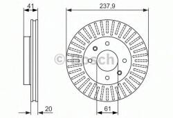 Bosch Disc frana RENAULT KANGOO (KC0/1) (1997 - 2007) BOSCH 0 986 479 850