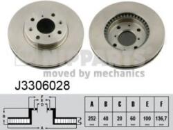 NIPPARTS Disc frana SUZUKI SWIFT II Hatchback (EA, MA) (1989 - 2005) NIPPARTS J3306028