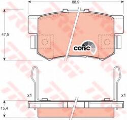 TRW Set placute frana, frana disc HONDA ACCORD VI Coupe (CG) (1997 - 2003) TRW GDB3154