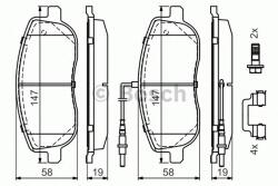 Bosch Set placute frana, frana disc PEUGEOT EXPERT (224) (1995 - 2016) BOSCH 0 986 494 615
