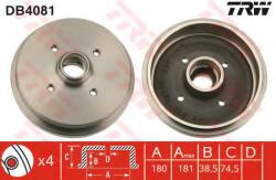 TRW Tambur frana SEAT TOLEDO I (1L) (1991 - 1999) TRW DB4081