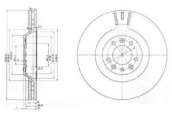 DELPHI Disc frana PEUGEOT 407 SW (6E) (2004 - 2016) DELPHI BG9844