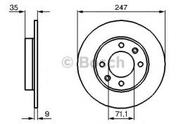 Bosch Disc frana CITROEN BERLINGO caroserie (M) (1996 - 2016) BOSCH 0 986 479 B40