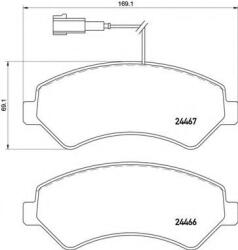 BREMBO Set placute frana, frana disc FIAT DUCATO caroserie (250, 290) (2006 - 2016) BREMBO P 61 118