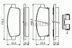 Bosch Set placute frana, frana disc CHEVROLET CRUZE Hatchback (J305) (2011 - 2016) BOSCH 0 986 494 634