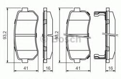 Bosch Set placute frana, frana disc KIA SPORTAGE (JE, KM) (2004 - 2016) BOSCH 0 986 494 140