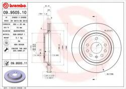 BREMBO Disc frana SAAB 9-3 Combi (YS3F) (2005 - 2016) BREMBO 09.9505. 11