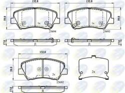 COMLINE Set placute frana, frana disc HYUNDAI i30 (GD) (2011 - 2016) COMLINE CBP32152