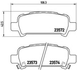 BREMBO Set placute frana, frana disc SUBARU LEGACY III Combi (BE, BH) (1998 - 2003) BREMBO P 78 011