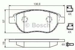 Bosch Set placute frana, frana disc PEUGEOT 207 CC (WD) (2007 - 2016) BOSCH 0 986 494 602