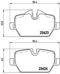 BREMBO Set placute frana, frana disc BMW Seria 3 (E90) (2005 - 2011) BREMBO P 06 037