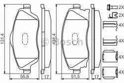 Bosch Set placute frana, frana disc OPEL CORSA C (F08, F68) (2000 - 2009) BOSCH 0 986 494 625