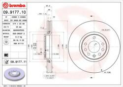 BREMBO Disc frana SAAB 9-3 (YS3F) (2002 - 2016) BREMBO 09.9177. 11