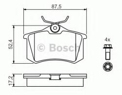 Bosch Set placute frana, frana disc SKODA YETI (5L) (2009 - 2016) BOSCH 0 986 461 769