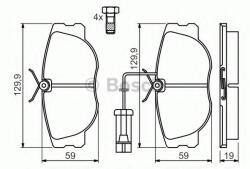 Bosch Set placute frana, frana disc ALFA ROMEO GTV (916C_) (1994 - 2005) BOSCH 0 986 460 942