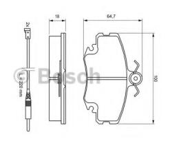 Bosch Set placute frana, frana disc RENAULT CLIO I (B/C57, 5/357) (1990 - 1998) BOSCH 0 986 467 720