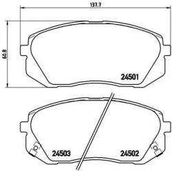 BREMBO Set placute frana, frana disc KIA CARENS III (UN) (2006 - 2013) BREMBO P 30 039