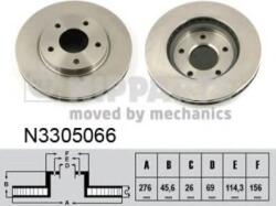 NIPPARTS Disc frana MITSUBISHI LANCER Limuzina (CS, CT0) (2000 - 2016) NIPPARTS N3305066