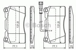 Bosch Set placute frana, frana disc ALFA ROMEO 159 (939) (2005 - 2011) BOSCH 0 986 424 577