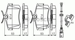 Bosch Set placute frana, frana disc PEUGEOT 307 Estate (3E) (2002 - 2016) BOSCH 0 986 494 598