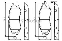 Bosch Set placute frana, frana disc DAEWOO LANOS (KLAT) (1997 - 2016) BOSCH 0 986 424 474