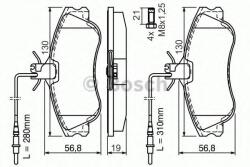 Bosch Set placute frana, frana disc PEUGEOT PARTNER caroserie (5) (1996 - 2012) BOSCH 0 986 424 414