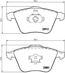 BREMBO Set placute frana, frana disc SAAB 9-3 Combi (YS3F) (2005 - 2016) BREMBO P 24 057