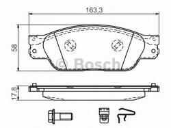 Bosch Set placute frana, frana disc JAGUAR S-TYPE (CCX) (1999 - 2009) BOSCH 0 986 494 141