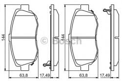 Bosch Set placute frana, frana disc LEXUS GS (JZS147) (1993 - 1997) BOSCH 0 986 494 211