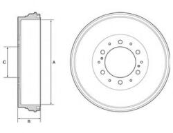 DELPHI Tambur frana TOYOTA HILUX III pick-up (KUN, TGN, LAN, GGN) (2004 - 2016) DELPHI BF537