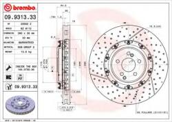 BREMBO Disc frana MERCEDES C-CLASS Cupe (C204) (2011 - 2016) BREMBO 09.9313. 33