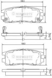 NIPPARTS Set placute frana, frana disc OPEL FRONTERA B (6B) (1998 - 2016) NIPPARTS J3619001