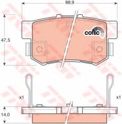 TRW Set placute frana, frana disc HONDA CIVIC VIII Limuzina (FD, FA) (2005 - 2012) TRW GDB3175