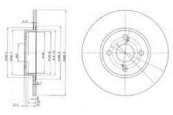 DELPHI Disc frana TOYOTA COROLLA Liftback (E11) (1997 - 2002) DELPHI BG3186