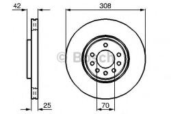 Bosch Disc frana OPEL MERIVA B (2010 - 2016) BOSCH 0 986 479 113