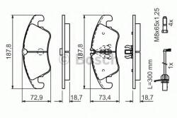 Bosch Set placute frana, frana disc FORD FOCUS II (DA) (2004 - 2012) BOSCH 0 986 494 456