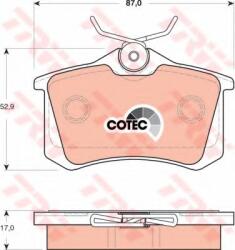 TRW Set placute frana, frana disc CITROEN DS4 (2011 - 2015) TRW GDB1504
