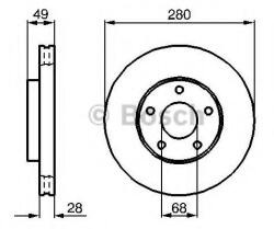 Bosch Disc frana NISSAN X-TRAIL (T30) (2001 - 2013) BOSCH 0 986 479 B61