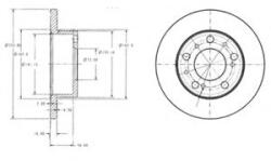 DELPHI Disc frana FIAT DUCATO Panorama (280) (1982 - 1990) DELPHI BG2253