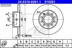 ATE Disc frana SEAT EXEO ST (3R5) (2009 - 2016) ATE 24.0310-0261.1