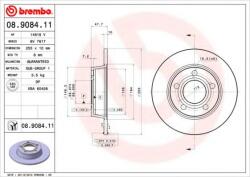 BREMBO Disc frana AUDI A6 Avant (4B5, C5) (1997 - 2005) BREMBO 08.9084. 11