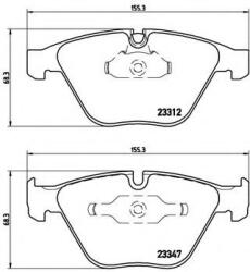 BREMBO Set placute frana, frana disc BMW Seria 3 Cupe (E92) (2006 - 2013) BREMBO P 06 046