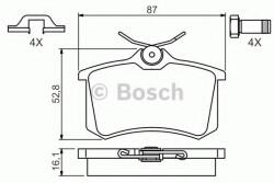 Bosch Set placute frana, frana disc SEAT LEON (5F1) (2012 - 2016) BOSCH 0 986 494 621