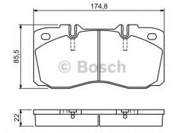 Bosch Set placute frana, frana disc IVECO DAILY IV caroserie inchisa/combi (2006 - 2012) BOSCH 0 986 494 257