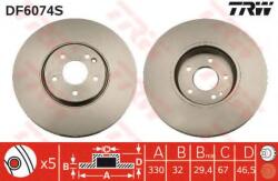 TRW Disc frana MERCEDES CLK Cabriolet (A208) (1998 - 2002) TRW DF6074S