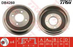 TRW Tambur frana SEAT IBIZA II (6K1) (1993 - 1999) TRW DB4260