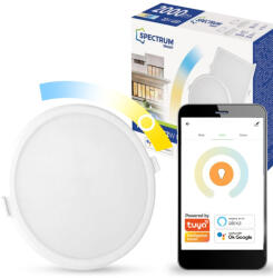 Spectrum SMART Kerek LED panel süllyesztett 22W CCT ALGINE SPECTRUM Smart TUYA WiFi szabályozható (WOJSMA0115)